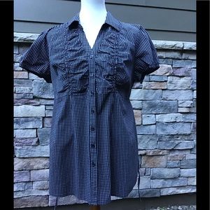 Motherhood Maternity blouse black/white check L